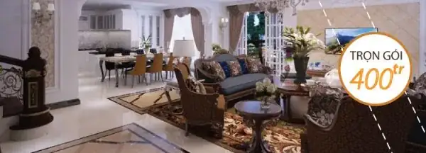 Gói nội thất hoàn thiện 400 triệu đồng - Không gian đẳng cấp, giá cả phải chăng