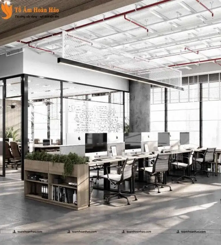 Thiết kế nội thất văn phòng hiện đại, tiện nghi - Hà Nội 220m²
