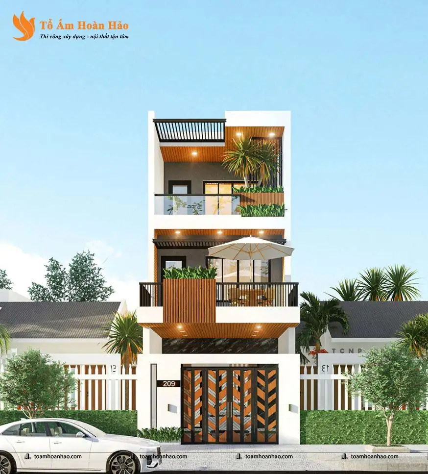 Chi phí xây nhà phố 1 trệt 2 lầu 5m x 20m - hình ảnh minh họa 2
