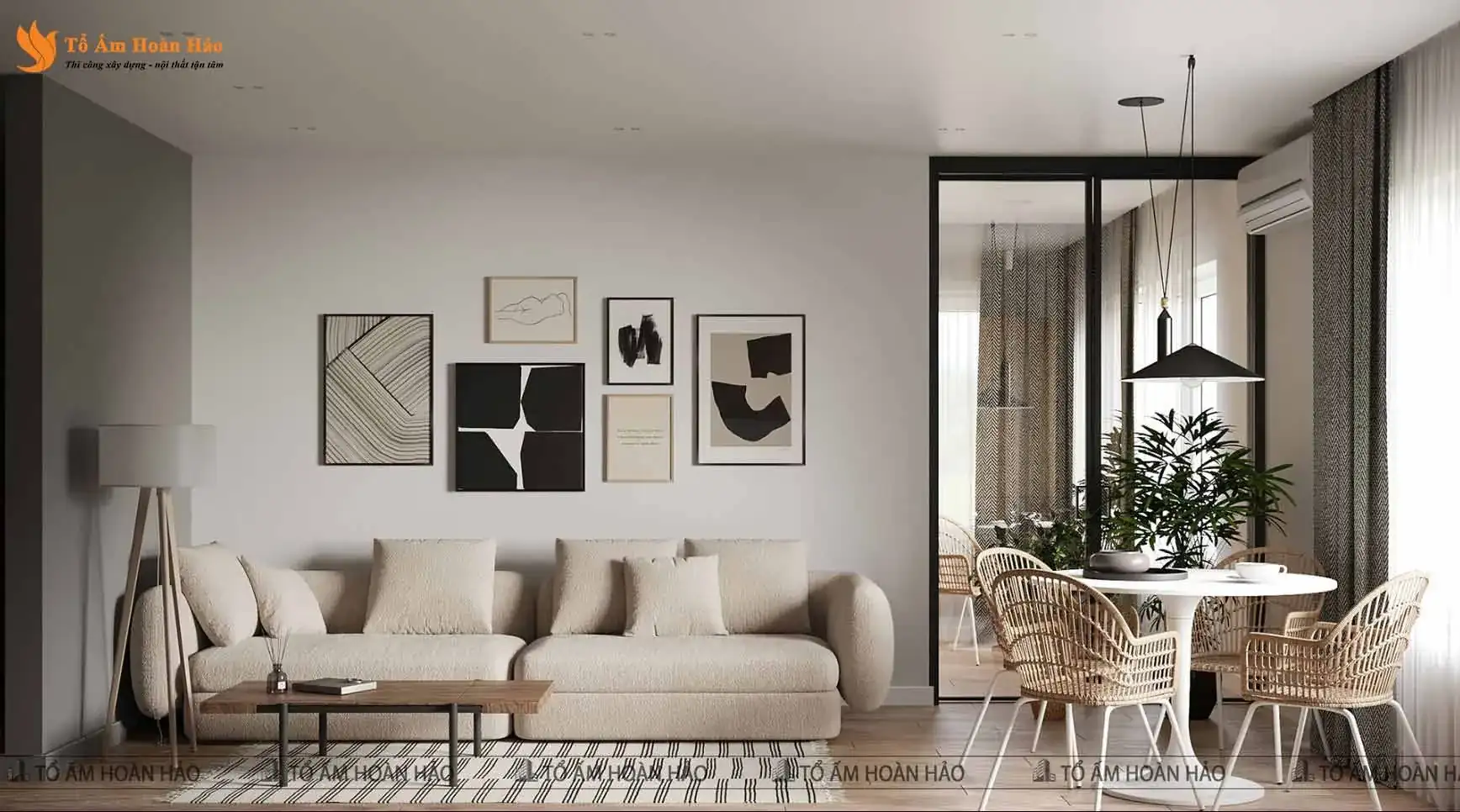 ẤN TƯỢNG THIẾT KẾ NỘI THẤT CĂN HỘ HÀ ĐÔ QUẬN 10 – 2 PHÒNG NGỦ, 70M2
