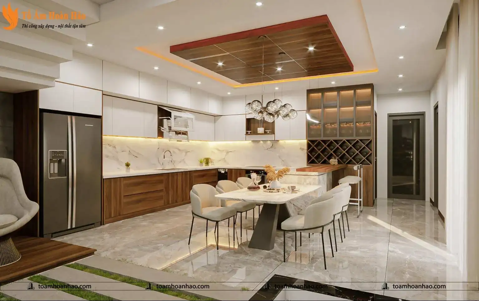 Báo Giá Thiết Kế Thi Công Tủ Bếp năm của Tổ Ấm Hoàn Hảo