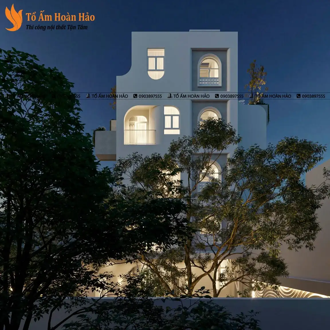 KIẾN TRÚC VÀ NỘI THẤT BIỆT THỰ ĐẸP – THÀNH PHỐ HỒ CHÍ MINH 310M2, 5 TẦNG