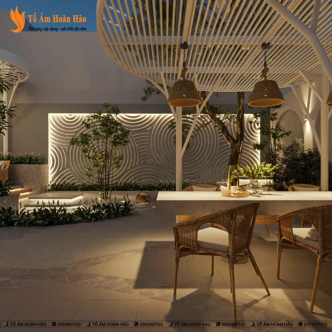 KIẾN TRÚC VÀ NỘI THẤT BIỆT THỰ ĐẸP – THÀNH PHỐ HỒ CHÍ MINH 310M2, 5 TẦNG