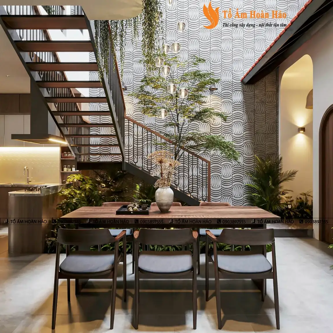 KIẾN TRÚC VÀ NỘI THẤT BIỆT THỰ ĐẸP – THÀNH PHỐ HỒ CHÍ MINH 310M2, 5 TẦNG