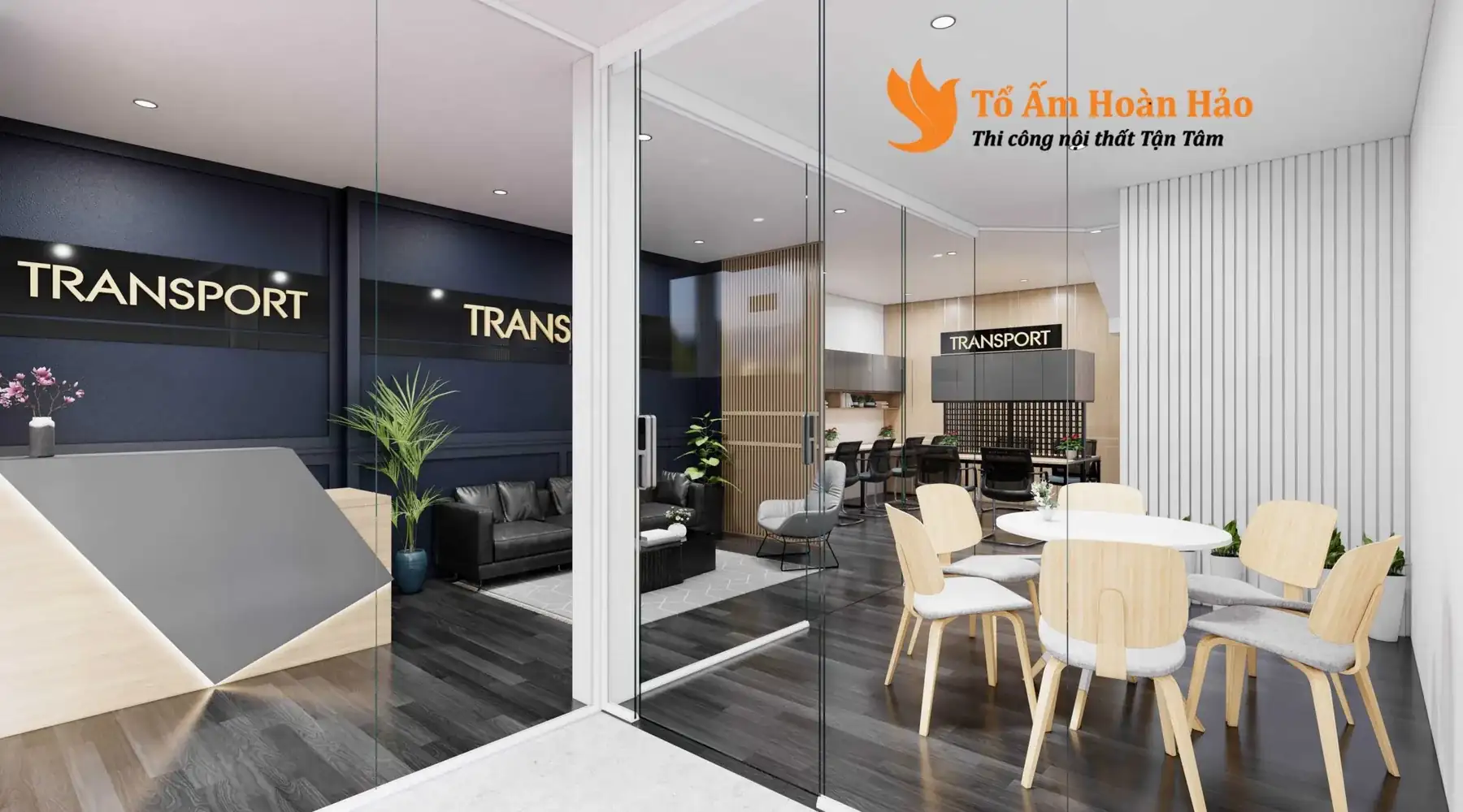 Dự Án : Thiết kế nội thất văn phòng 120m2 – Công ty Navitransport Việt Nam – TP. Hồ Chí Minh.