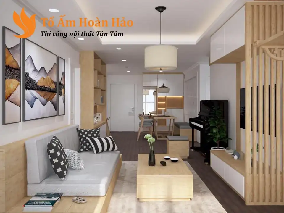 Thi công nội thất chung cư cao cấp Diện tích 86 m2, Sunshine Sky City Quận 7