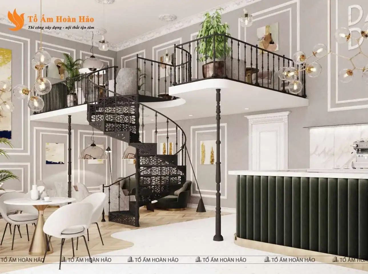 THIẾT KẾ QUÁN CÀ PHÊ PHONG CÁCH CHÂU ÂU – DAILY DOSE 240M2