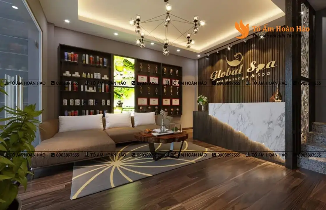 Thiết kế Spa 60m2 x 3tầng tại quận 5, TP.Hồ Chí Minh.
