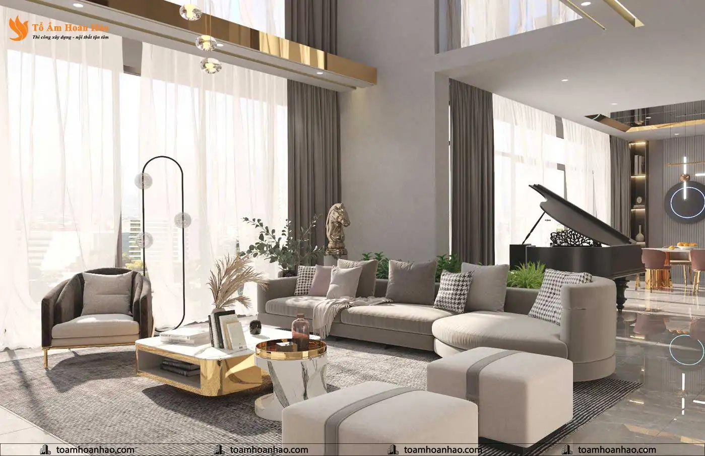 Thiết kế nội thất phòng khách nhà phố