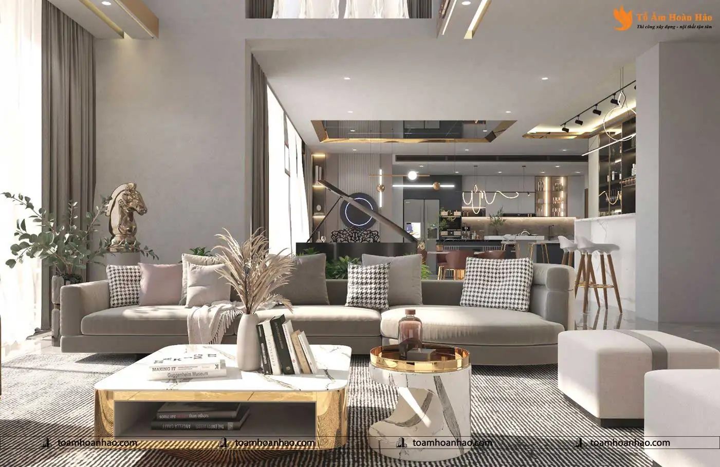 Thiết kế nội thất phòng khách nhà phố