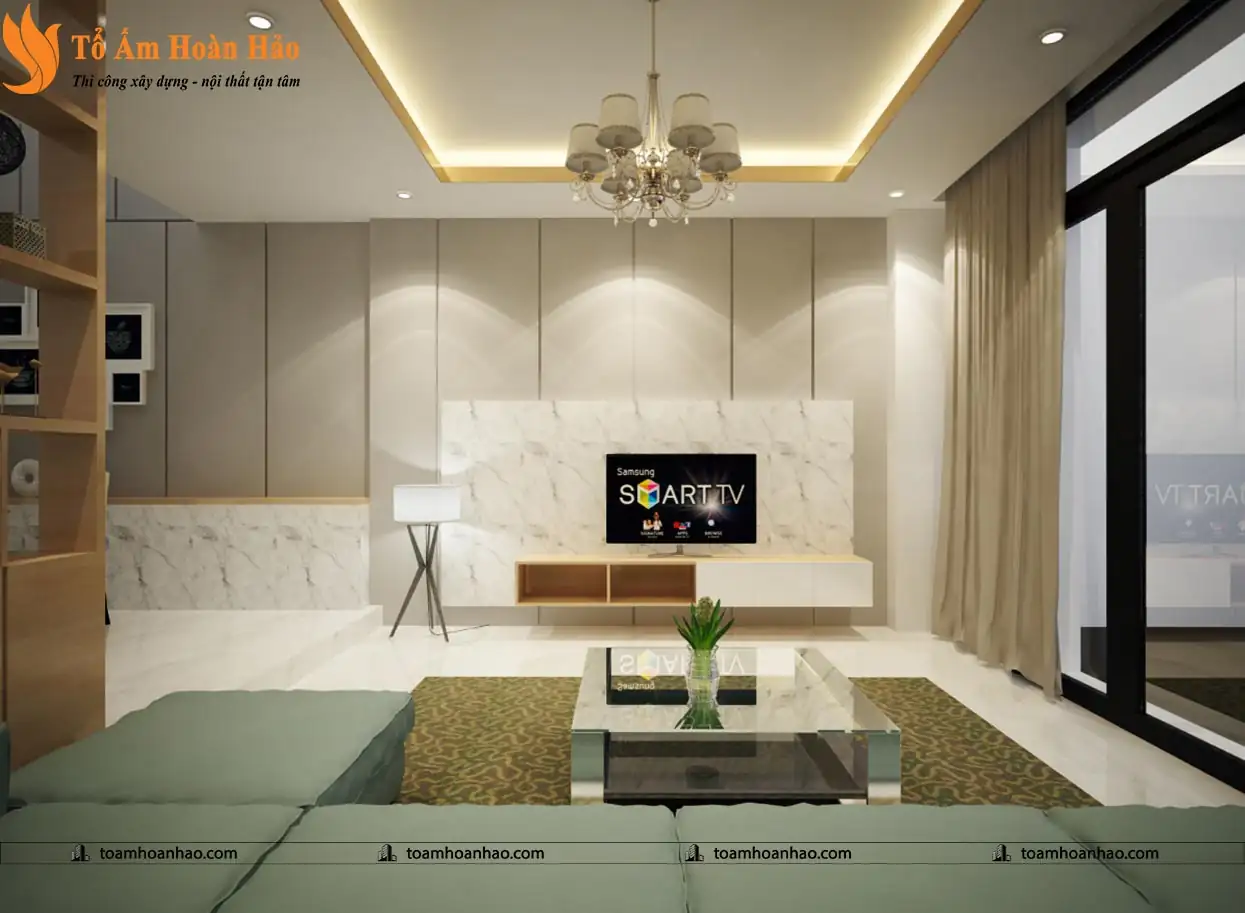 Mẫu phòng khách nhà phố hiện đại