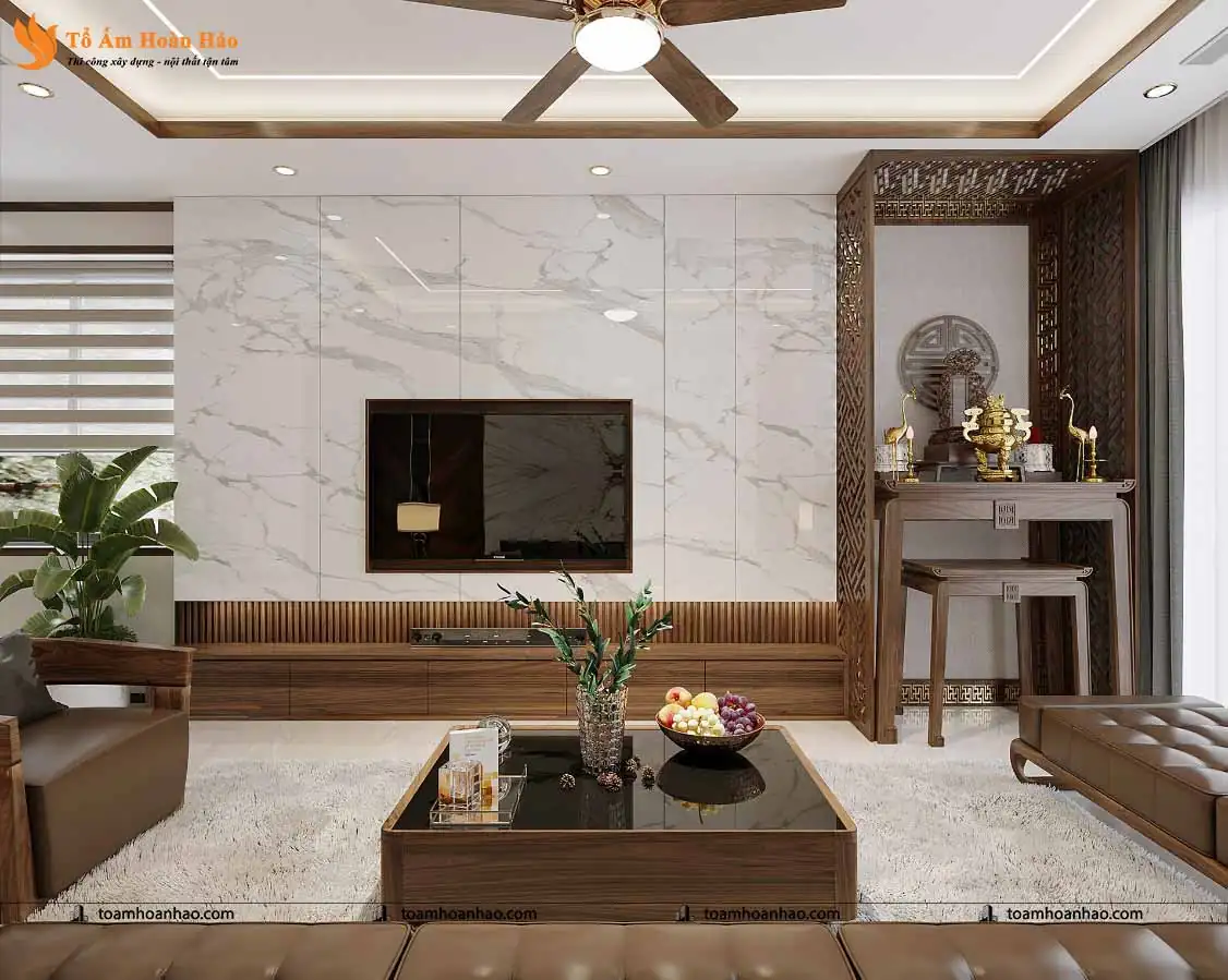 Mẫu phòng khách nội thất nhà phố