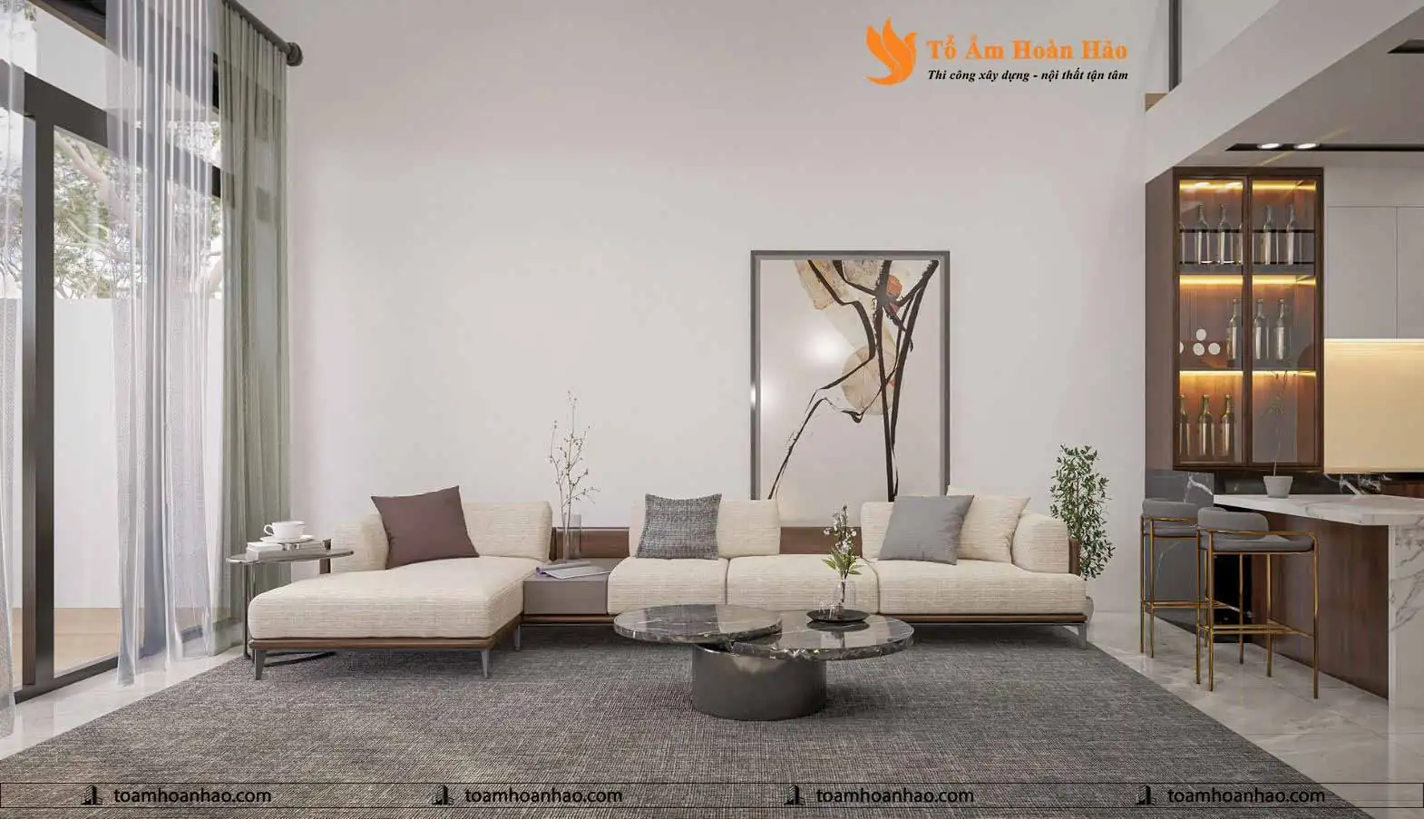 Thiết kế phòng khách nhà phố đẹp