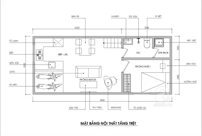 công ty kiến trúc nội thất tư vấn thiết kế nhà 40m2 1