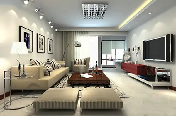 thiết kế nội thất phòng khách nhà ống