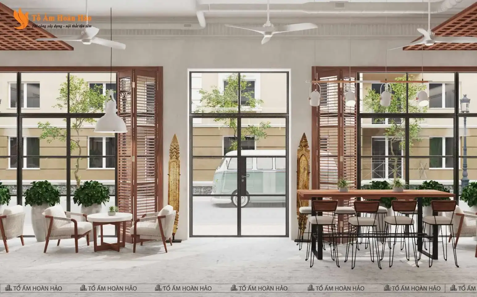 OCEAN COFFEE – THIẾT KẾ QUÁN CÀ PHÊ 170M2 MANG HƠI THỞ BIỂN CẢ VỚI PHONG CÁCH COASTAL