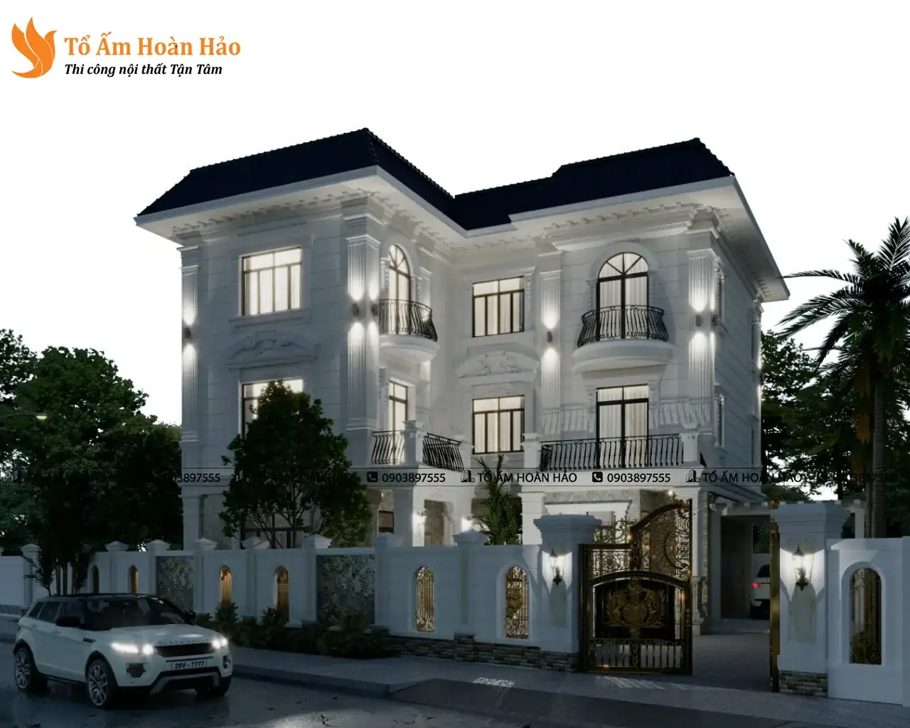 THIẾT KẾ BIỆT THỰ ĐẸP – THÀNH PHỐ HỒ CHÍ MINH, 3 TẦNG DIỆN TÍCH 360M2