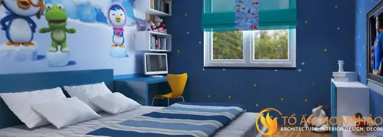 Thiết kế nội thất căn hộ chung cư cao cấp – Thiết kế phòng ngủ cho trẻ em