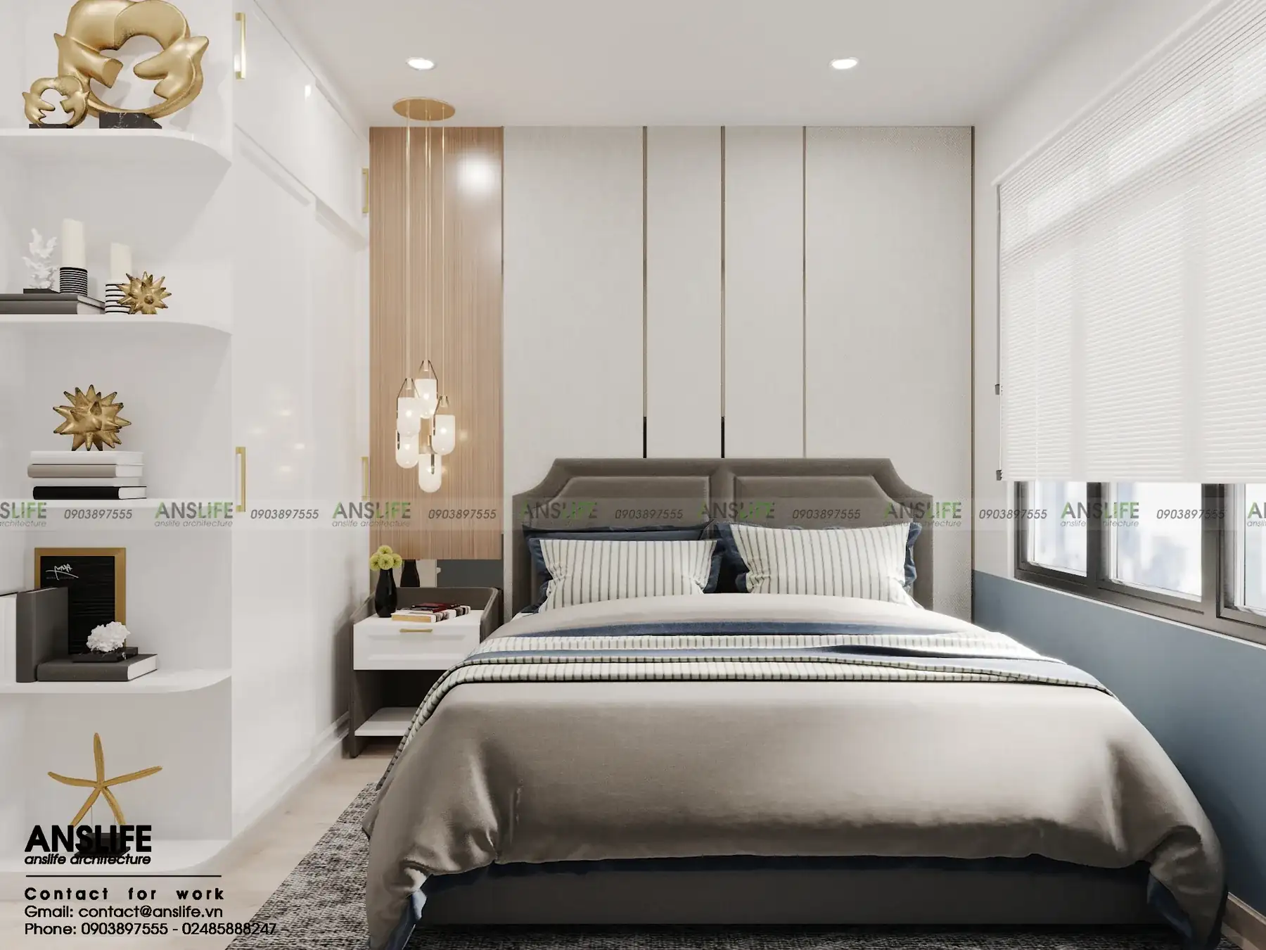 THIẾT KẾ NỘI THẤT CHUNG CƯ VINHOMES GRANDPARK DIỆN TÍCH 82M2 – PHONG CÁCH BÁN CỔ ĐIỂN SANG TRỌNG