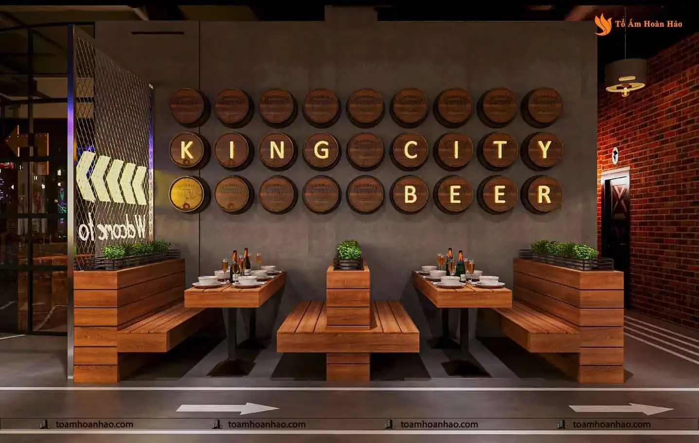 THIẾT KẾ NỘI THẤT NHÀ HÀNG BEER DAY – THÀNH PHỐ HỒ CHÍ MINH 425M2