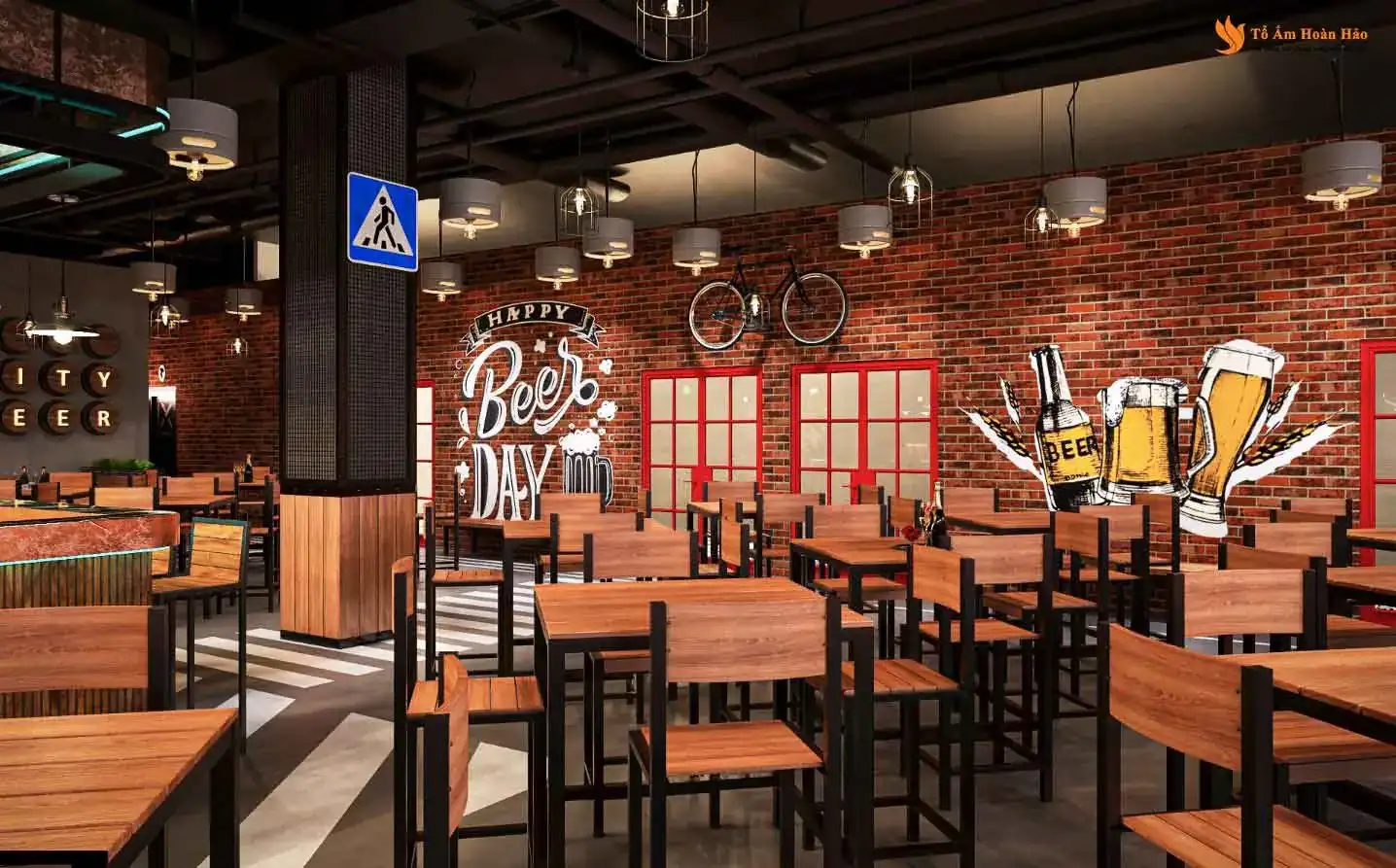 THIẾT KẾ NỘI THẤT NHÀ HÀNG BEER DAY – THÀNH PHỐ HỒ CHÍ MINH 425M2