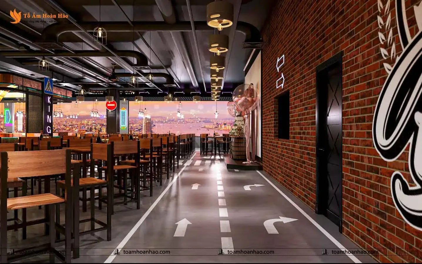 THIẾT KẾ NỘI THẤT NHÀ HÀNG BEER DAY – THÀNH PHỐ HỒ CHÍ MINH 425M2