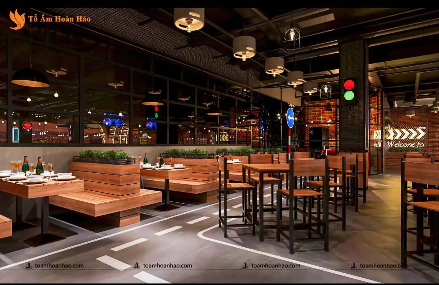 THIẾT KẾ NỘI THẤT NHÀ HÀNG BEER DAY – THÀNH PHỐ HỒ CHÍ MINH 425M2