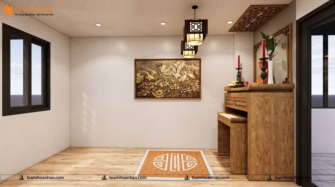 +20 MẪU THIẾT KẾ PHÒNG THỜ HIỆN ĐẠI HỢP PHONG THỦY