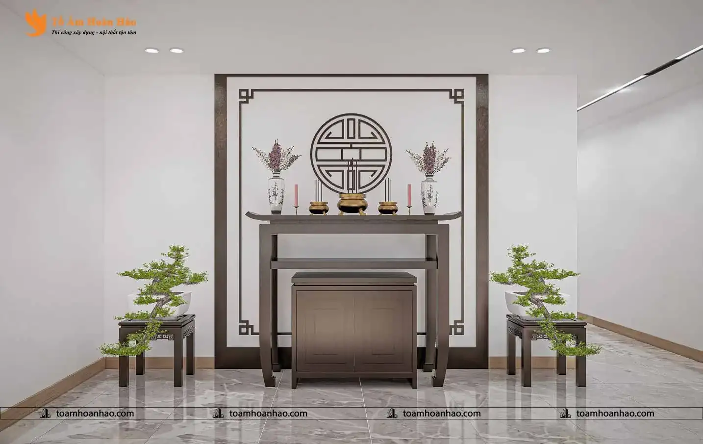 +20 MẪU THIẾT KẾ PHÒNG THỜ HIỆN ĐẠI HỢP PHONG THỦY