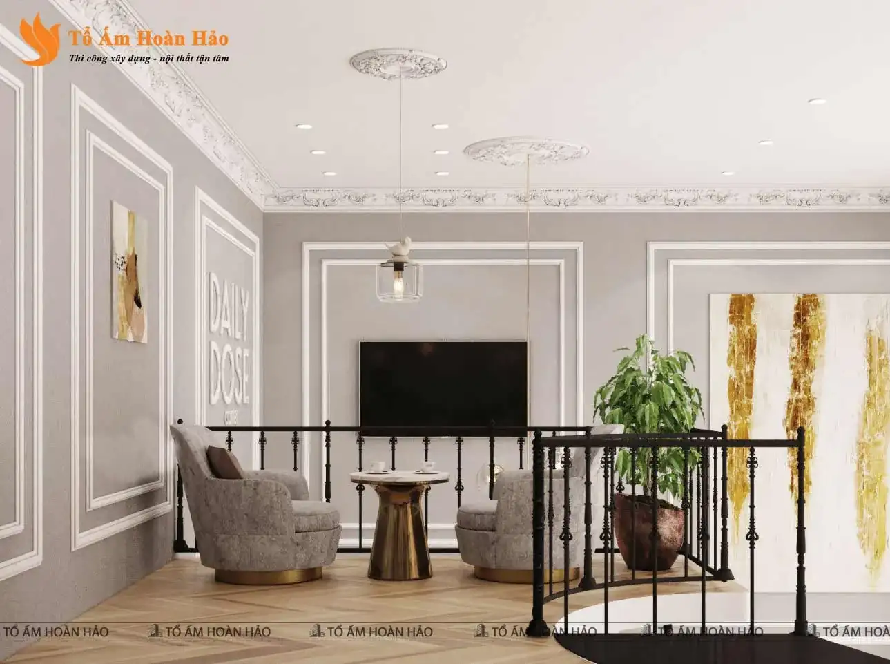 THIẾT KẾ QUÁN CÀ PHÊ PHONG CÁCH CHÂU ÂU – DAILY DOSE 240M2