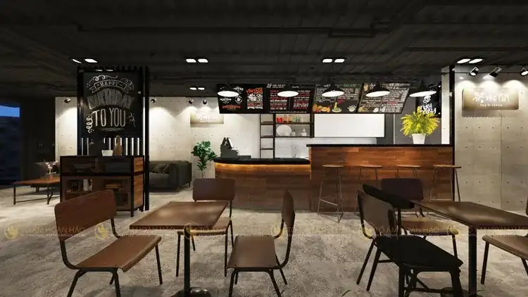 thiết kế thi công quán trà sữa 7