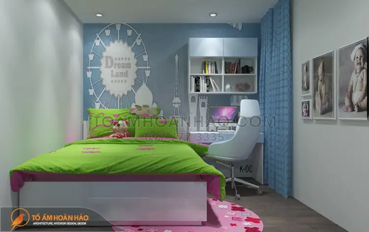 Giường đôi công chúa cho 2 bé gái