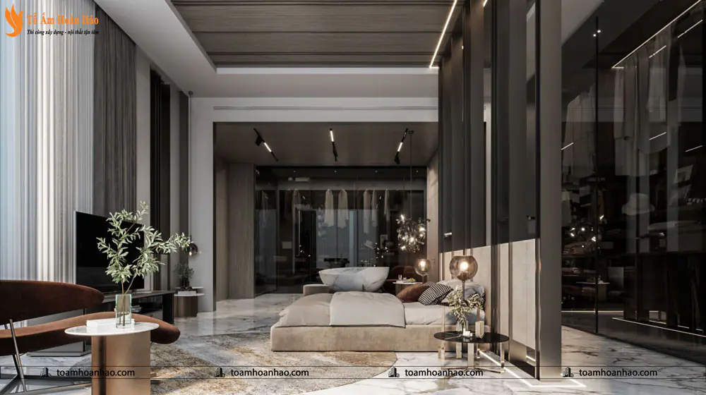 Phối cảnh 03 – 10+ MẪU THIẾT KẾ NỘI THẤT PHÒNG NGỦ LUXURY SANG CHẢNH VÀ THỜI THƯỢNG