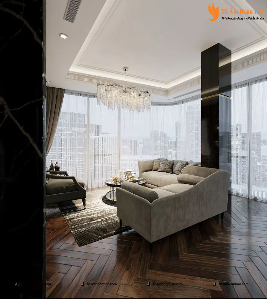 Phối cảnh 07 – 10+ MẪU THIẾT KẾ NỘI THẤT PHÒNG NGỦ LUXURY SANG CHẢNH VÀ THỜI THƯỢNG