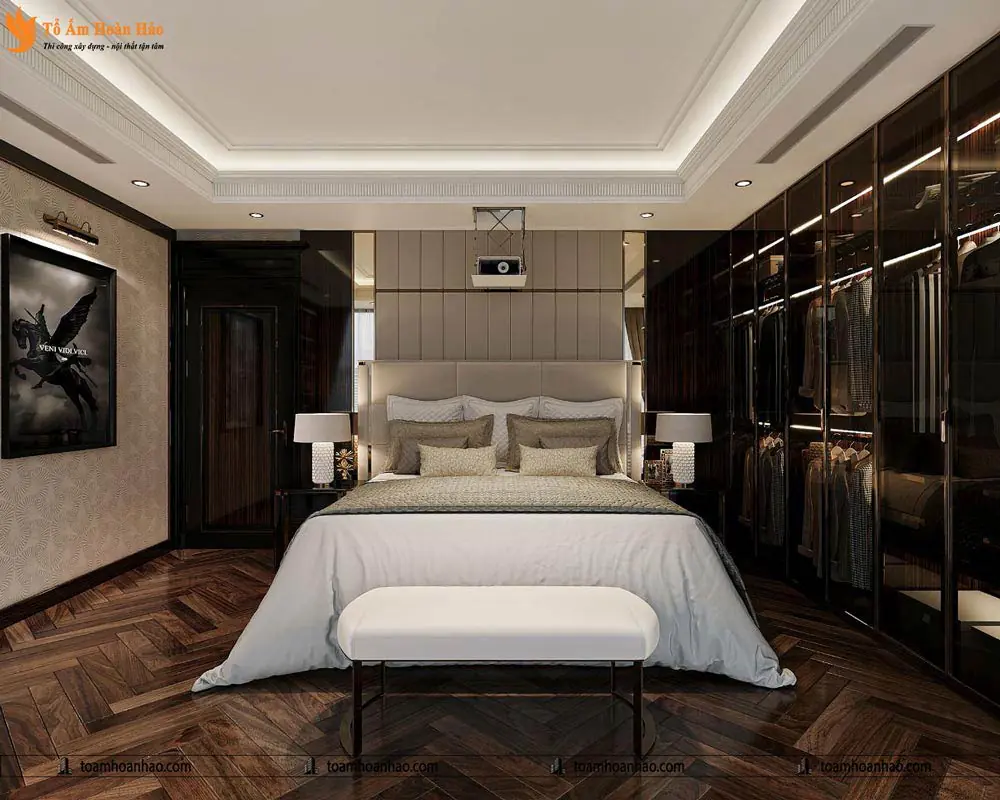Phối cảnh 20 – 10+ MẪU THIẾT KẾ NỘI THẤT PHÒNG NGỦ LUXURY SANG CHẢNH VÀ THỜI THƯỢNG