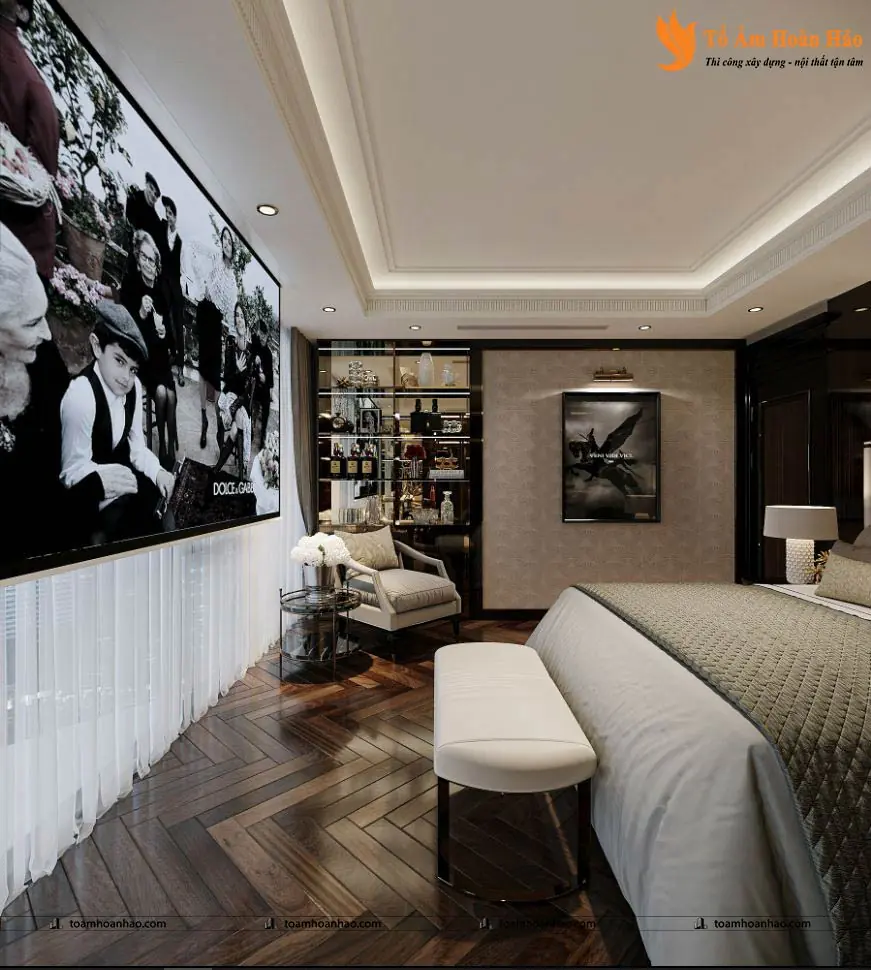 Phối cảnh 23 – 10+ MẪU THIẾT KẾ NỘI THẤT PHÒNG NGỦ LUXURY SANG CHẢNH VÀ THỜI THƯỢNG