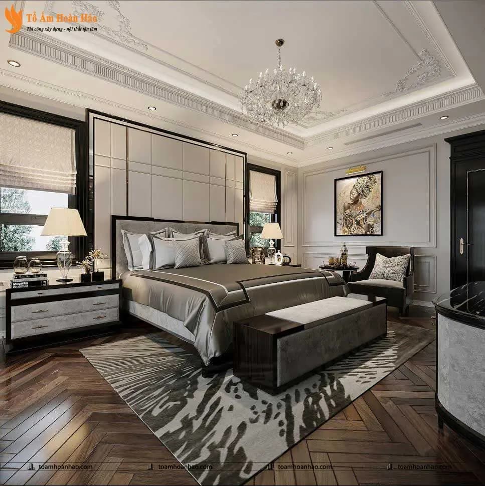 Phối cảnh 25 – 10+ MẪU THIẾT KẾ NỘI THẤT PHÒNG NGỦ LUXURY SANG CHẢNH VÀ THỜI THƯỢNG