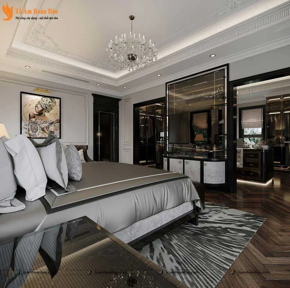 Phối cảnh 27 – 10+ MẪU THIẾT KẾ NỘI THẤT PHÒNG NGỦ LUXURY SANG CHẢNH VÀ THỜI THƯỢNG