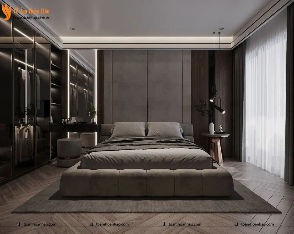 Phối cảnh 31 – 10+ MẪU THIẾT KẾ NỘI THẤT PHÒNG NGỦ LUXURY SANG CHẢNH VÀ THỜI THƯỢNG