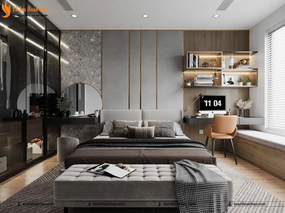 Phối cảnh 35 – 10+ MẪU THIẾT KẾ NỘI THẤT PHÒNG NGỦ LUXURY SANG CHẢNH VÀ THỜI THƯỢNG