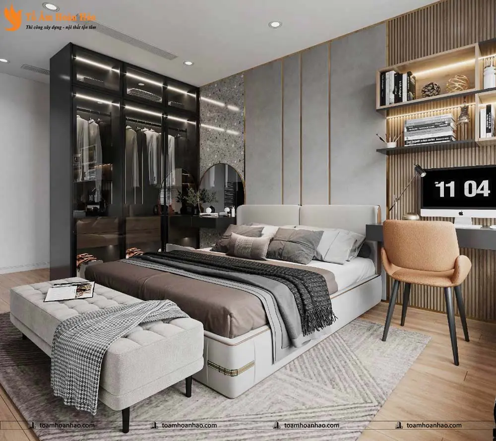 Phối cảnh 37 – 10+ MẪU THIẾT KẾ NỘI THẤT PHÒNG NGỦ LUXURY SANG CHẢNH VÀ THỜI THƯỢNG