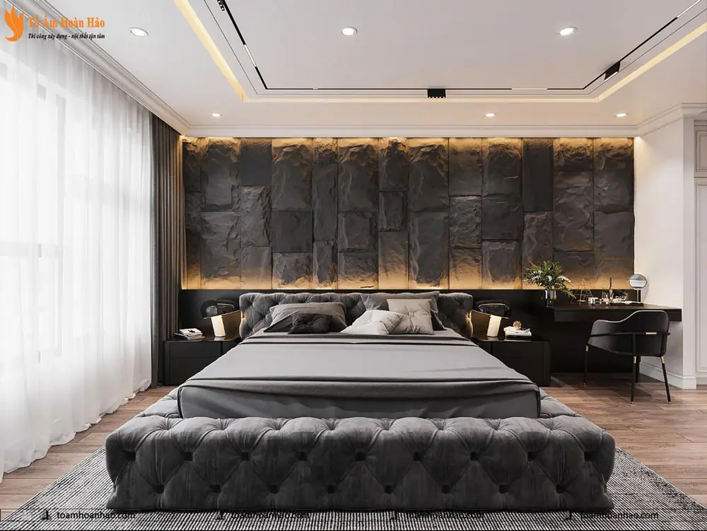 Phối cảnh 39 – 10+ MẪU THIẾT KẾ NỘI THẤT PHÒNG NGỦ LUXURY SANG CHẢNH VÀ THỜI THƯỢNG