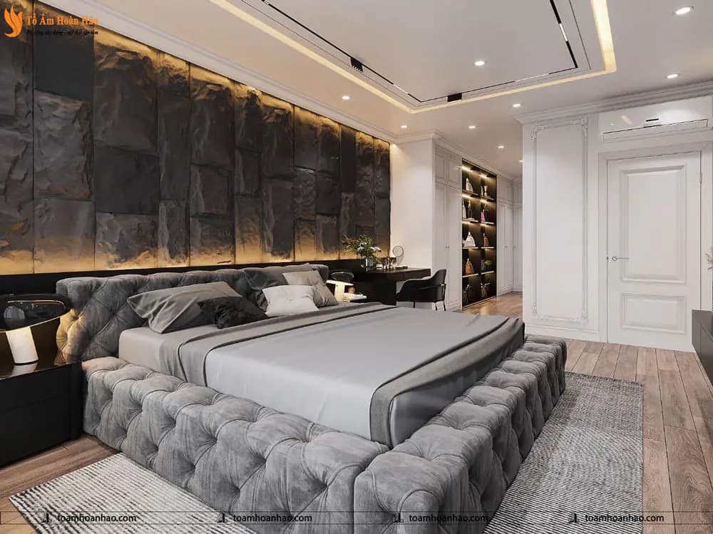 Phối cảnh 40 – 10+ MẪU THIẾT KẾ NỘI THẤT PHÒNG NGỦ LUXURY SANG CHẢNH VÀ THỜI THƯỢNG