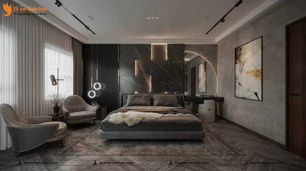 Phối cảnh 48 – 10+ MẪU THIẾT KẾ NỘI THẤT PHÒNG NGỦ LUXURY SANG CHẢNH VÀ THỜI THƯỢNG