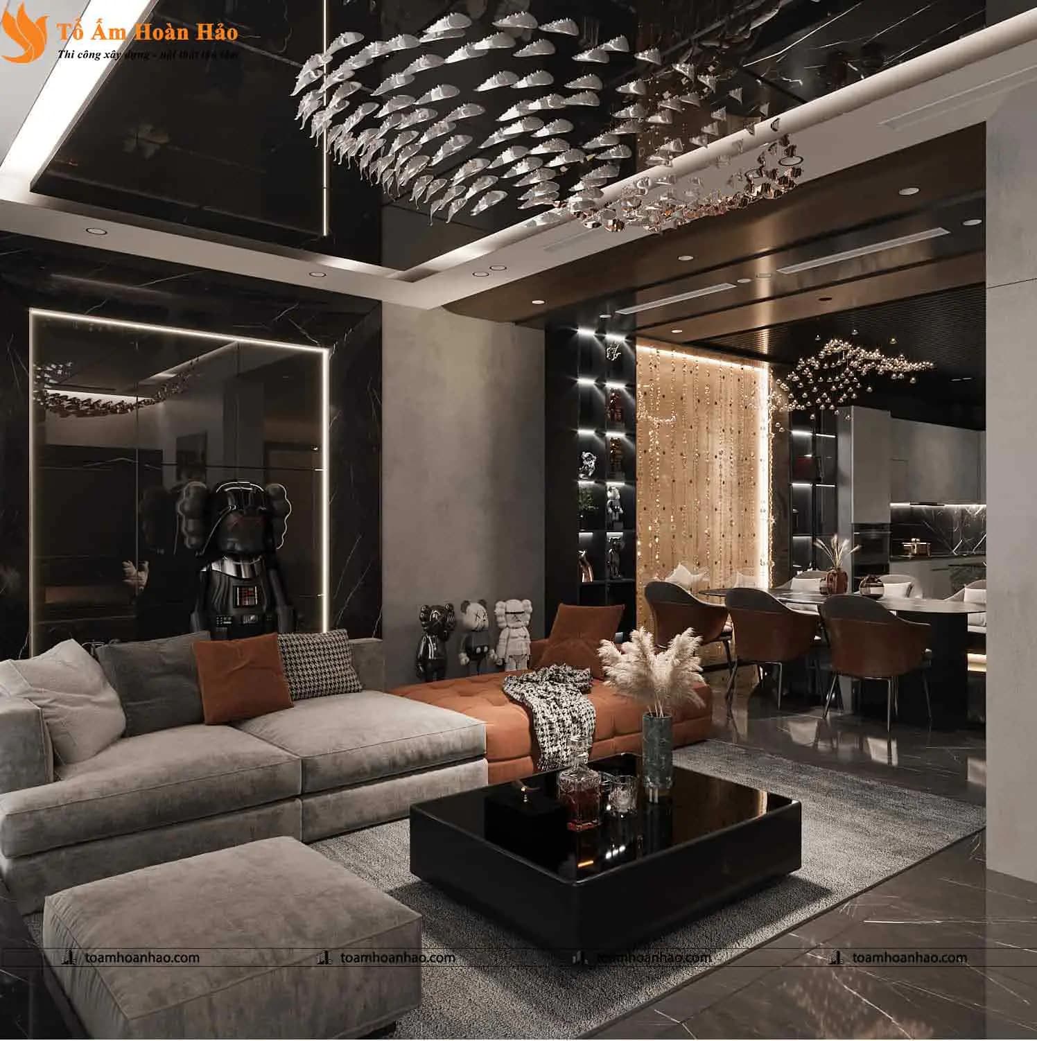 Phối cảnh 04 – Mẫu thiết kế biệt thự đẹp, hiện đại 2 tầng