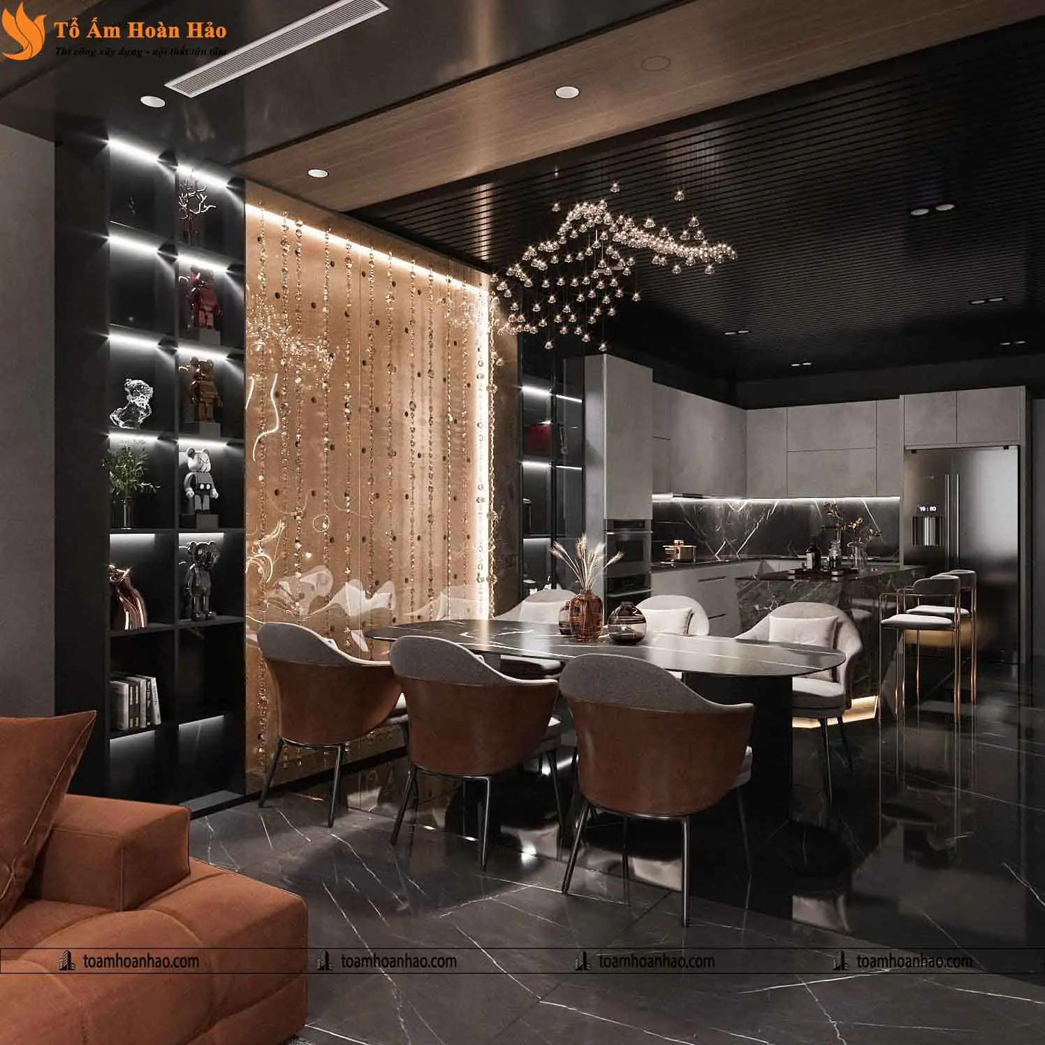 Phối cảnh 05 – Mẫu thiết kế biệt thự đẹp, hiện đại 2 tầng