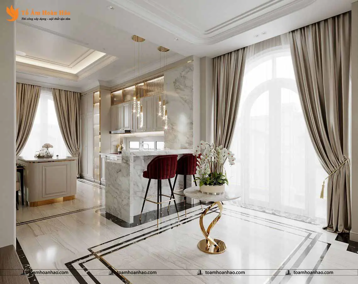 Phối cảnh 08 – Mẫu thiết kế biệt thự đẹp 2 tầng tại Long An.