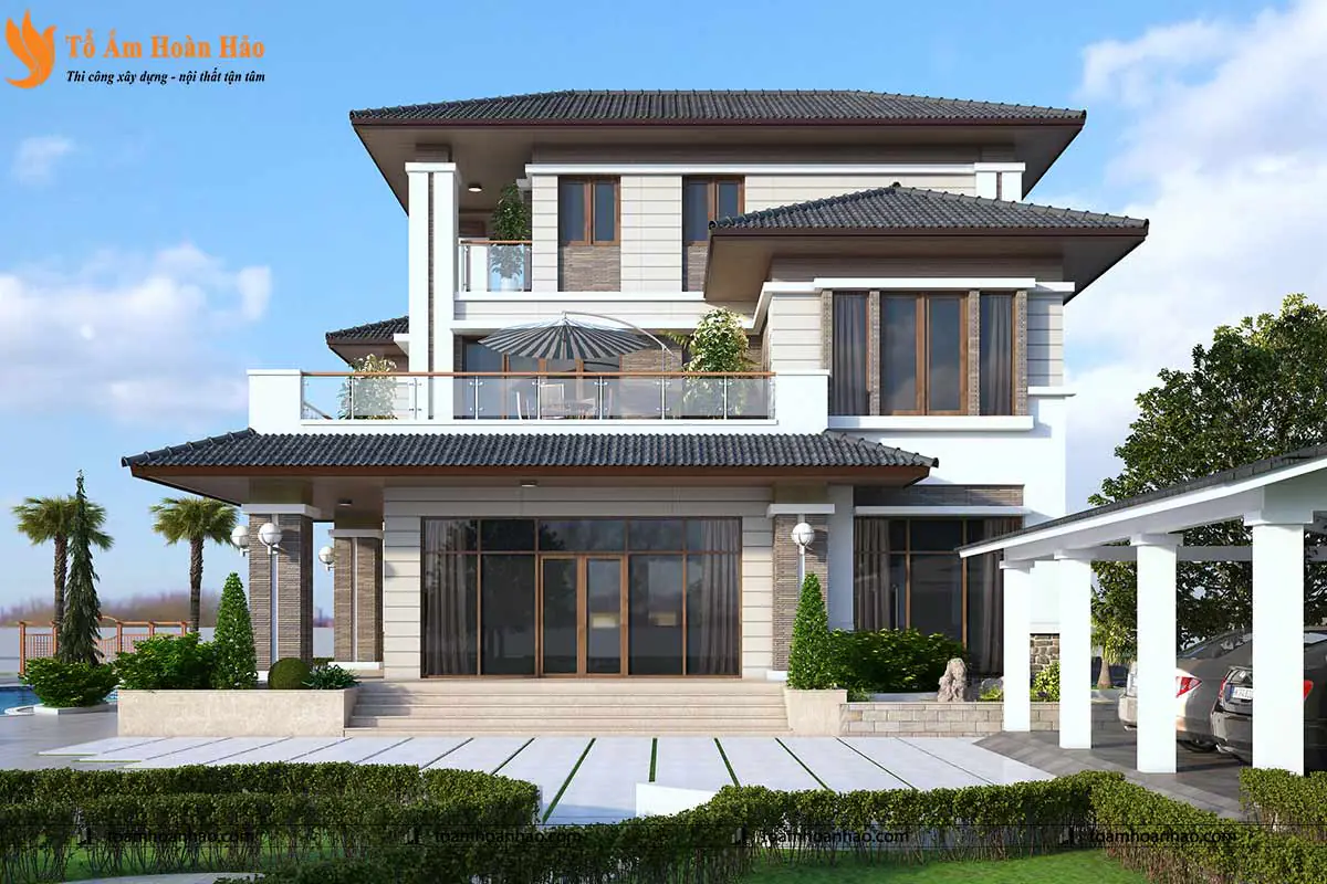 Phối cảnh 02 – MẪU THIẾT KẾ BIỆT THỰ HIỆN ĐẠI ĐẸP NÂNG TẦM GIÁ TRỊ CUỘC SỐNG