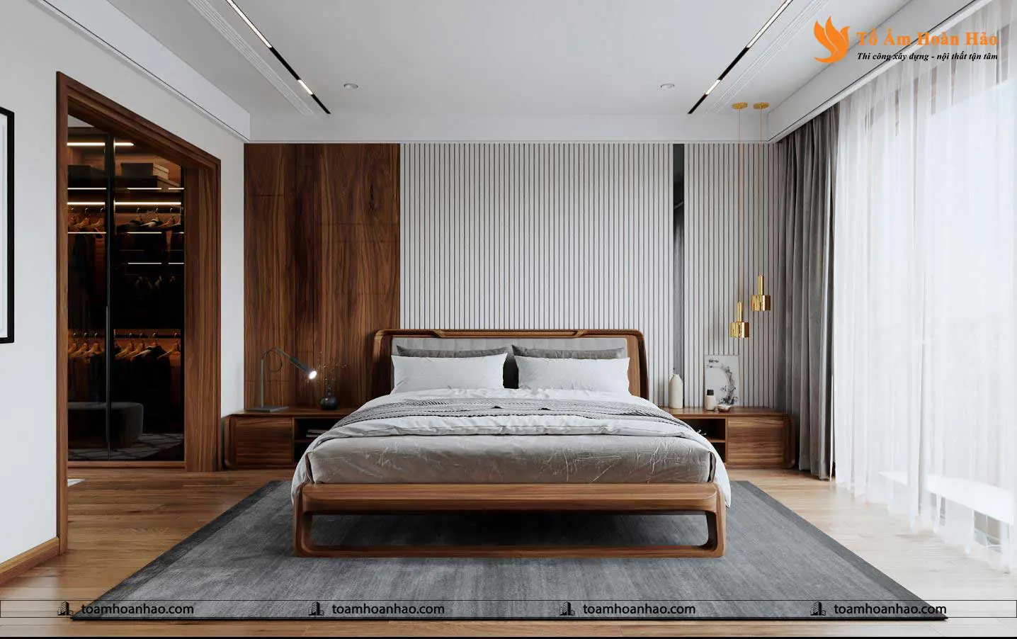 Phối cảnh 19 – THIẾT KẾ BIỆT THỰ ĐẸP 3 TẦNG- NỘI THẤT GỖ ÓC CHÓ TÂN CỔ ĐIỂN SANG TRỌNG