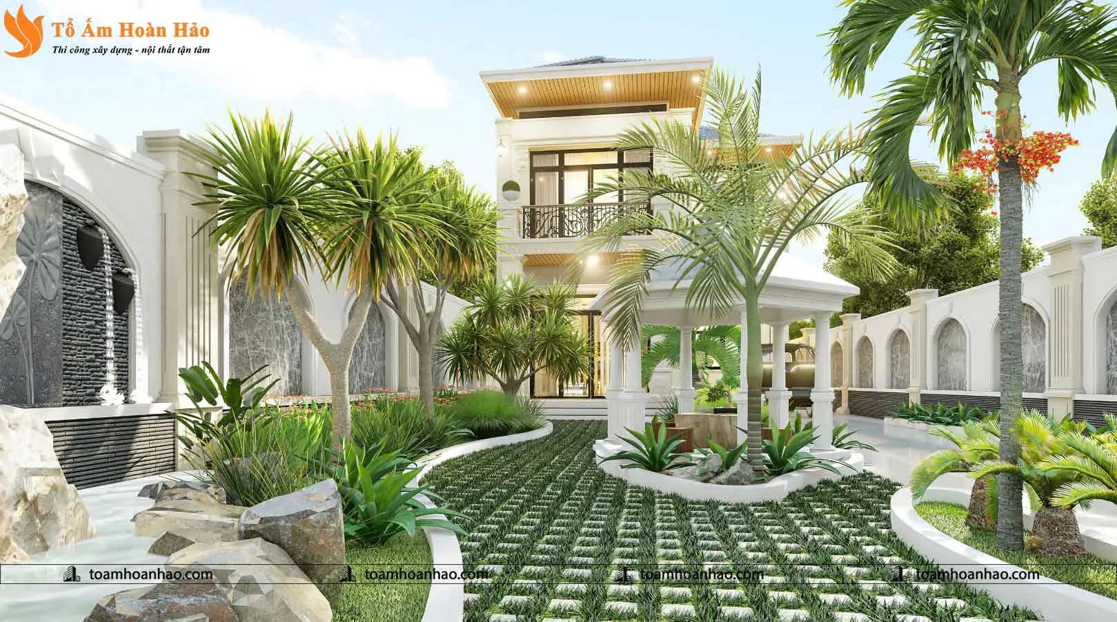 Phối cảnh 03 – THIẾT KẾ THI CÔNG BIỆT THỰ NHÀ VƯỜN – TP. HỒ CHÍ MINH VỚI TỔNG DIỆN TÍCH 300M2